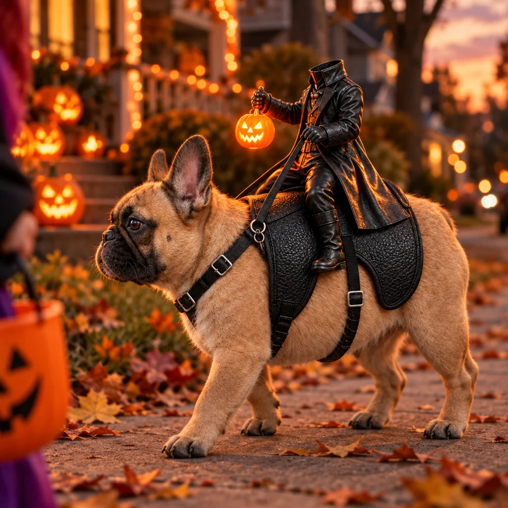 🎃 Déguisement Cavalier sans tête pour chien et chat
